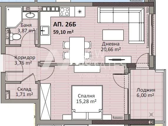 Апартамент Б26