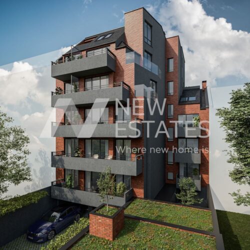 Нова модерна сграда до Метростанция